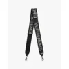 Zadig & Voltaire Womens Record Logo-embroidered Woven Shoulder Strap