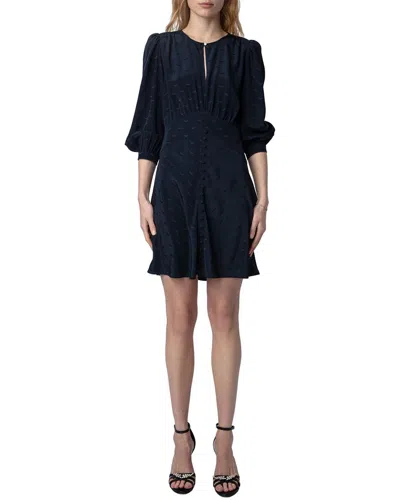 Zadig & Voltaire Rhodri Silk Dress In Blue