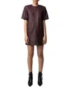 Zadig & Voltaire Riddy Creased Leather Minidress