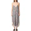 Zadig & Voltaire Ristyl Soft British Flowers Lace Trim Slipdress In Mist