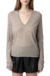 Zadig & Voltaire Rivy Cashmere Sweater In Latte