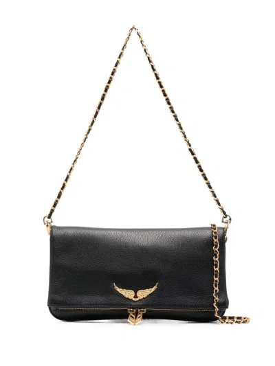 Zadig & Voltaire Zadig And Voltaire Rock Grained Leather In Black