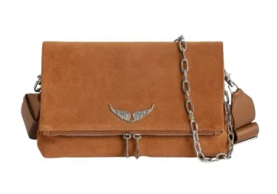 Zadig & Voltaire Womens Heritage Rocky Grained-leather Cross-body Bag In Brown