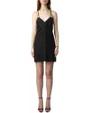 Zadig & Voltaire Rohana Rhinestone Silk Minidress