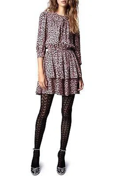 Pre-owned Zadig & Voltaire Rooka Skeleton Dress In Rose - Size S In Pink