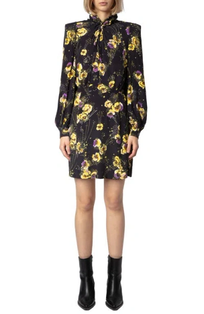 Zadig & Voltaire Ryda Crepe Yoko Strass Noir Dress