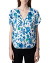 Zadig & Voltaire Tiffiny Crepe Blouse In Garden Flowers