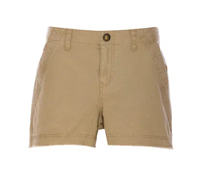 Zadig & Voltaire Shorts With Embroidered Back Pockets And Belt Loops In Beige