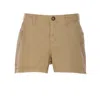 Zadig & Voltaire Shorts With Embroidered Back Pockets And Belt Loops In Beige