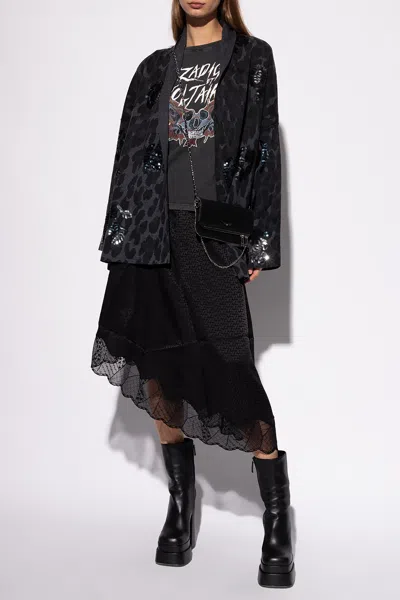 Zadig & Voltaire Joslin Silk Skirt In Black