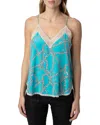 Zadig & Voltaire Christy Chaines Lace Trimmed Silk Camisole