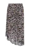 Zadig & Voltaire Zadig&voltaire Black Multicolour Silk Skirt In Black