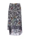 Zadig & Voltaire Zadig&voltaire Black Viscose Skirt In Multicolour