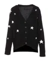 Zadig & Voltaire Mirka Star-pattern Cashmere Cardigan In Black