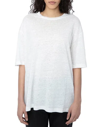 ZADIG & VOLTAIRE ZADIG & VOLTAIRE SUZY LINEN T-SHIRT