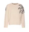 Zadig & Voltaire And White Marko Palm Tree Sweater In Beige
