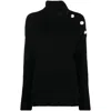 Zadig & Voltaire Alma Funnel-neck Cashmere Jumper In Black