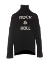 Zadig & Voltaire Front Embroidered Graphic Knitwear Turtleneck In Black