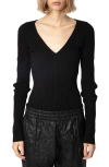 Zadig & Voltaire Syla We Noir Sweater In Noir