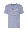 Zadig & Voltaire Tommy Graffiti Logo Graphic Tee In Blue