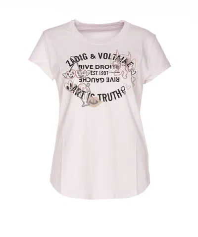 Zadig & Voltaire Pink Woop T-shirt In Nude & Neutrals