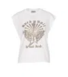 Zadig & Voltaire Womens Cloe Rhinestone-embellished Organic Cotton-jersey Tank Top White In White