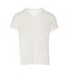 Zadig & Voltaire V-neck T-shirt Button Detail In White