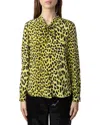 Zadig & Voltaire Taos Animal Print Silk Top