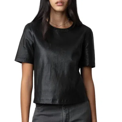 Pre-owned Zadig & Voltaire Tas Leather Top In Black