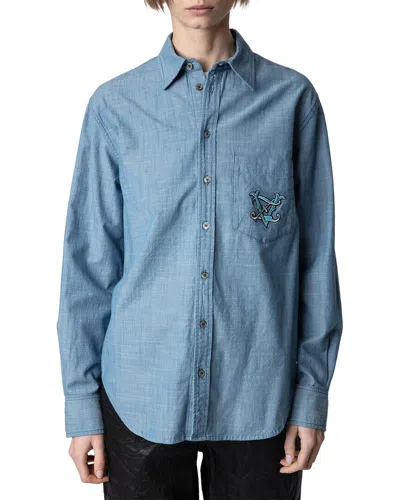 Zadig & Voltaire Taski Shirt In Blue