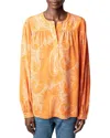 ZADIG & VOLTAIRE ZADIG & VOLTAIRE TIGY SILK BLOUSE