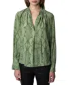 Zadig & Voltaire Tink Python Print Popover Shirt