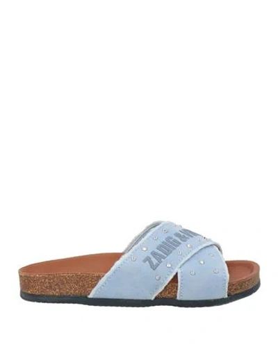 Zadig & Voltaire Babies'  Toddler Girl Sandals Light Blue Size 10c Textile Fibers