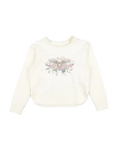 Zadig & Voltaire Babies'  Toddler Girl Sweatshirt Ivory Size 6 Cotton, Elastane In White
