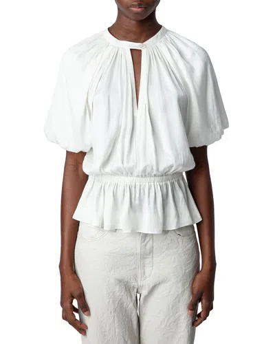 Zadig & Voltaire Tomina Top In White