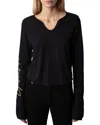 Zadig & Voltaire Woman T-shirt Black Size L Organic Cotton