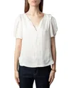 Zadig & Voltaire Puff-sleeve Satin Top