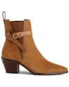 Zadig & Voltaire Womens Heritage Tyler Cecilia C-buckle Suede Heeled Ankle Boots