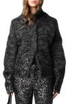 Zadig & Voltaire Cashmere-blend Sequin-embellished Cardigan In Anthracite