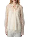 Zadig & Voltaire Tyrone Lace Button-front Shirt