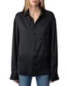 Zadig & Voltaire Thely Satin Blouse In Black