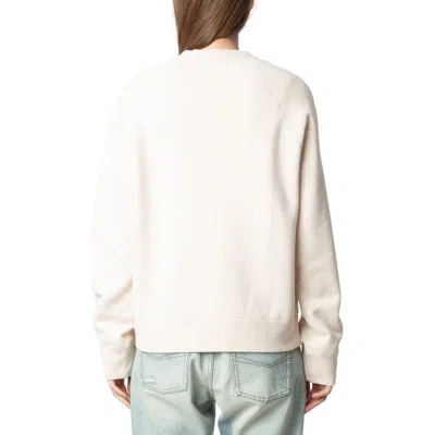 Zadig & Voltaire Upper Mo Heart Cotton Blend Sweatshirt In Light Sugar