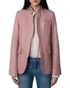 Zadig & Voltaire Very Crinkled Leather Blazer