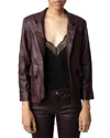 Zadig & Voltaire Verys Crumpled Leather Jacket