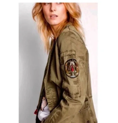 Pre-owned Zadig & Voltaire Virginia Grunge Jacket. Nwt. Size Small. Retail- $400 In Green