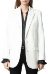 Zadig & Voltaire Womens Viva Rhinestone-embellished Stretch-woven Blazer Judo