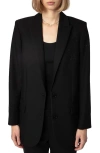 Zadig & Voltaire Viva Strass Star Blazer In Black