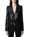 Zadig & Voltaire Sequin Blazer In Black