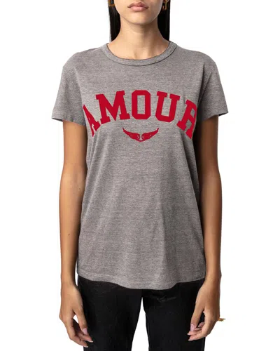 Zadig & Voltaire Walk Amour Shirt In Gray