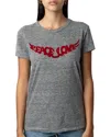 Zadig & Voltaire Woman T-shirt Grey Size Xs Cotton, Recycled Polyester